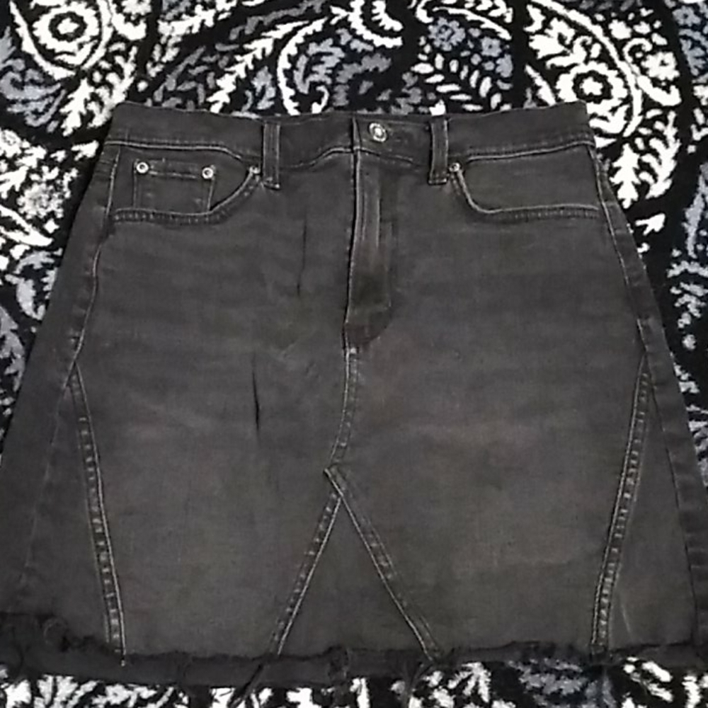 Black jean skirt